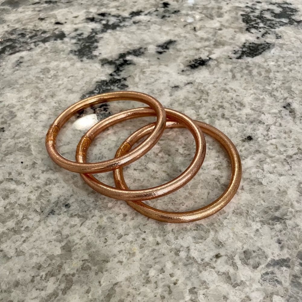 Set of 3 Medium Champagne Budhagirl bracelets